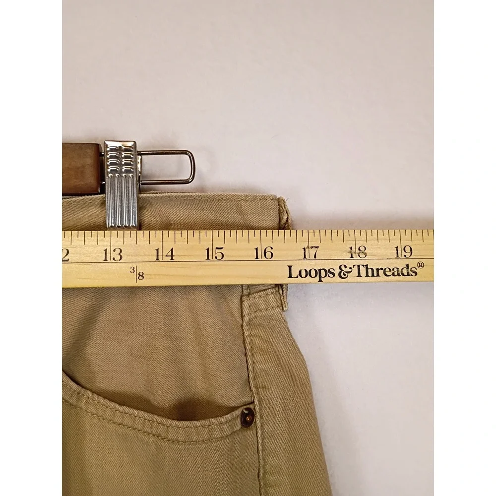 Classic Workwear Levis 505 Mens W33 L32 Khaki Tan Cotton Straight Leg Pants